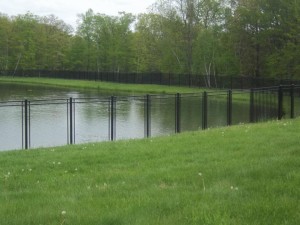 Custom 72 inch aluminum fence with see through poly-carbonate panels