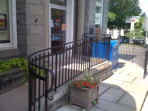 Hand forged custom wrought iron railing