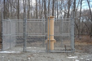 galvanized chain link with 3 strand barb wire