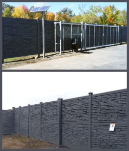 simulated stone fence installation