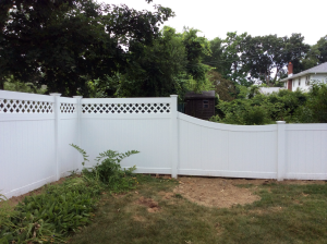 PVC Fence with Lattice and Sweep Section